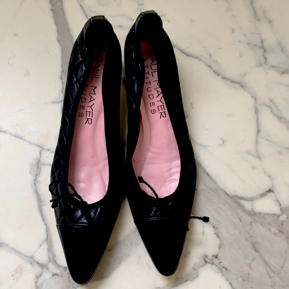Paul Mayer black quilted heels 8b